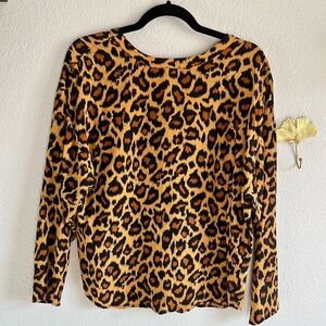 Vintage 80’s Adam Douglass Abstract Leopard Print Blouse